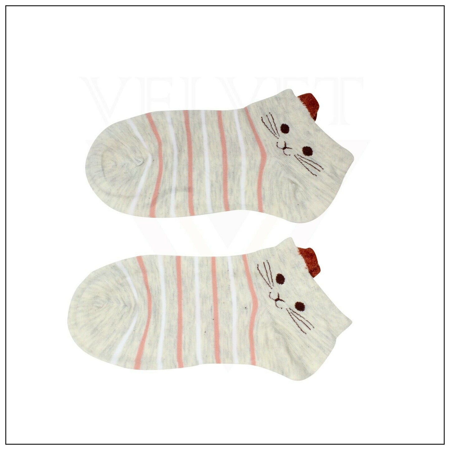 Funky Cotton Funny Animal Crew Socks Rabbit Ear Socks