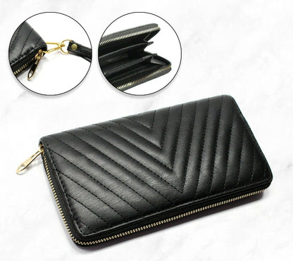 Luxury PU Lather Purse Handbags Zipper Wallet Clutch Bag