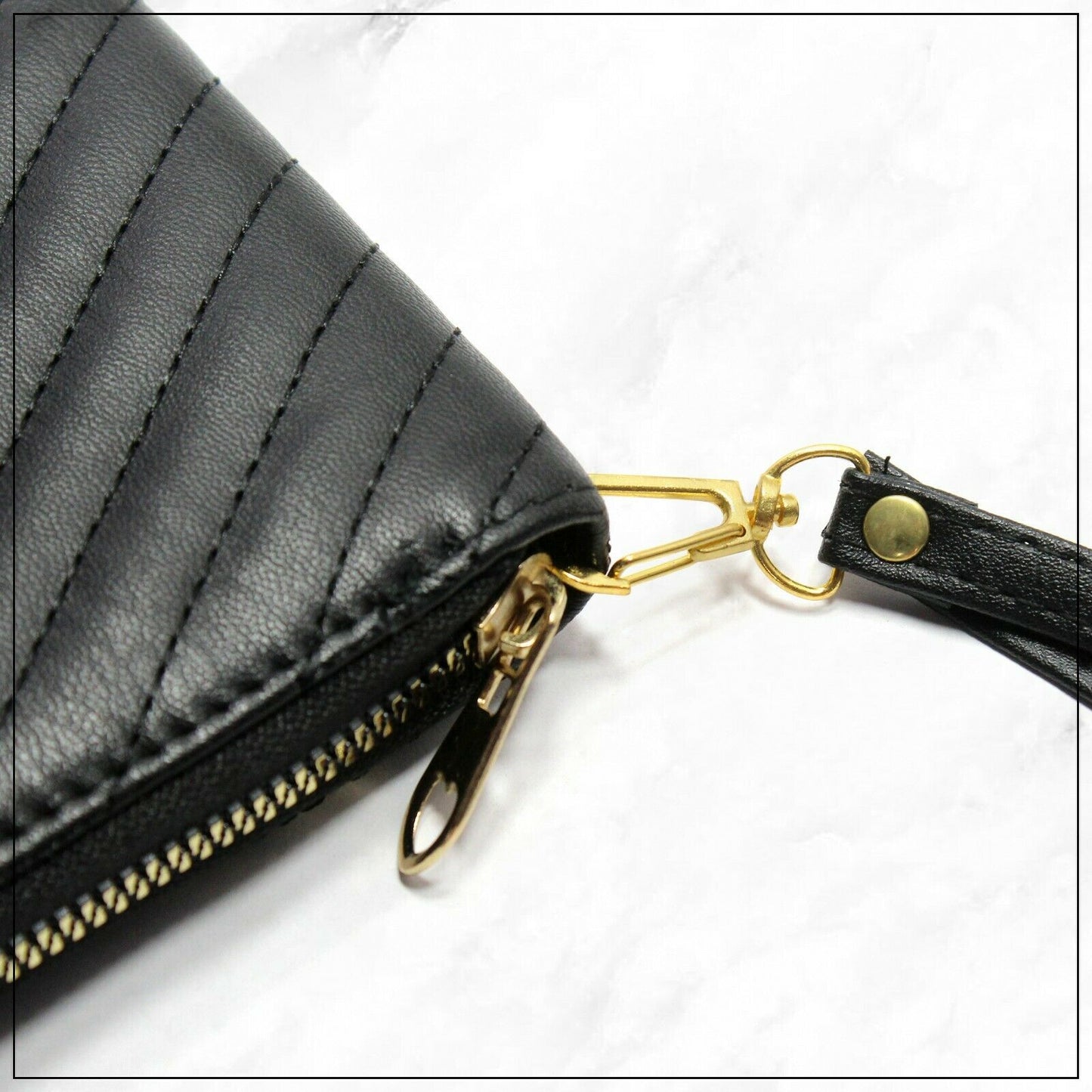 Luxury PU Lather Purse Handbags Zipper Wallet Clutch Bag