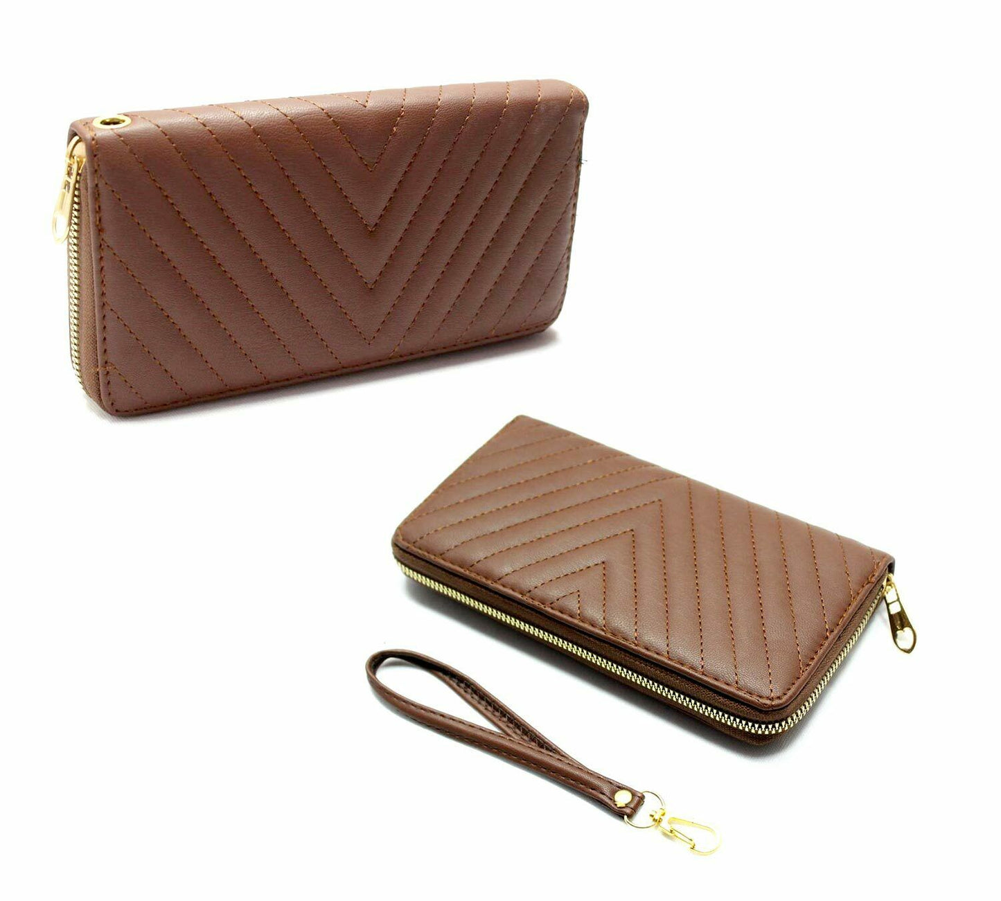 Luxury PU Lather Purse Handbags Zipper Wallet Clutch Bag