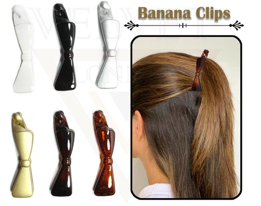 Bow Banana Pin Fishtail Ponytail Holder Twist Comb Clip