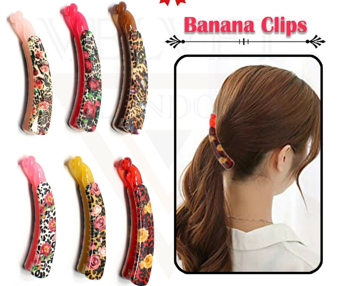 Banana Clips Clamp Ponytail Holder Grips Twist Pins