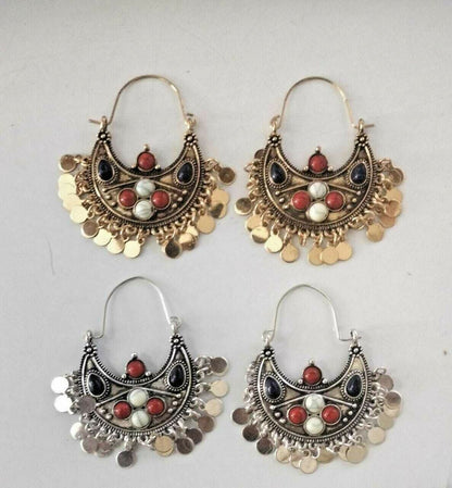 Bohemian Vintage Drop Earrings Hoop Earrings