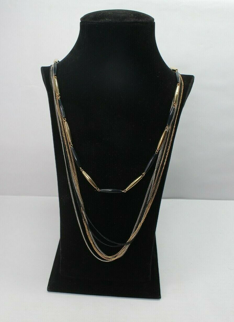 Long Multilayer Chain Necklace