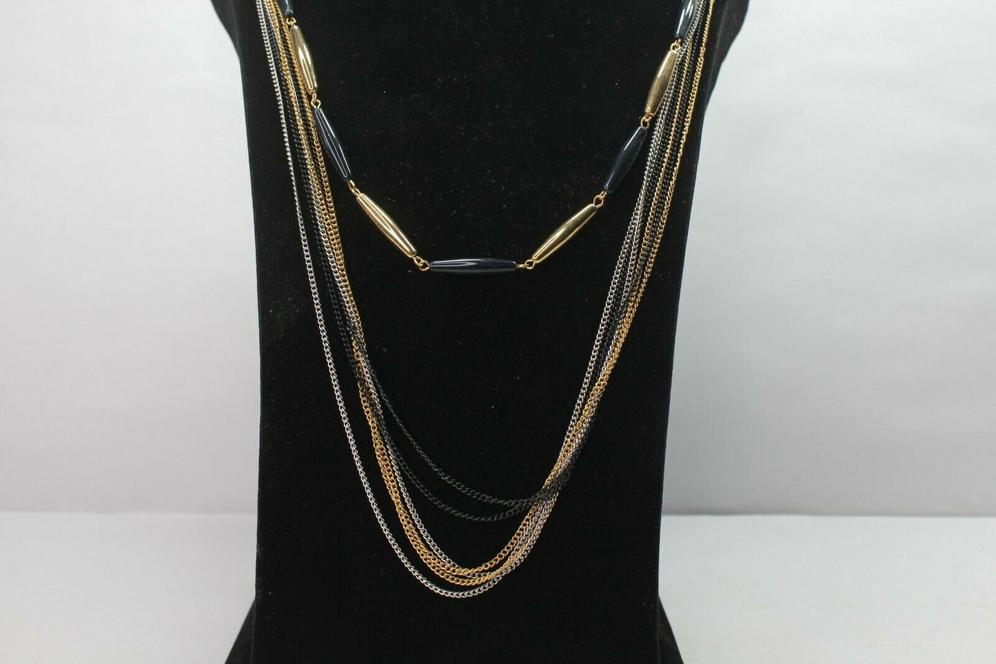 Long Multilayer Chain Necklace