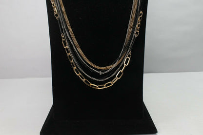 Long Multilayer Chain Necklace