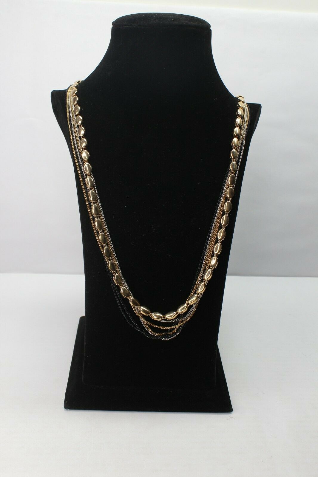 Long Multilayer Chain Necklace