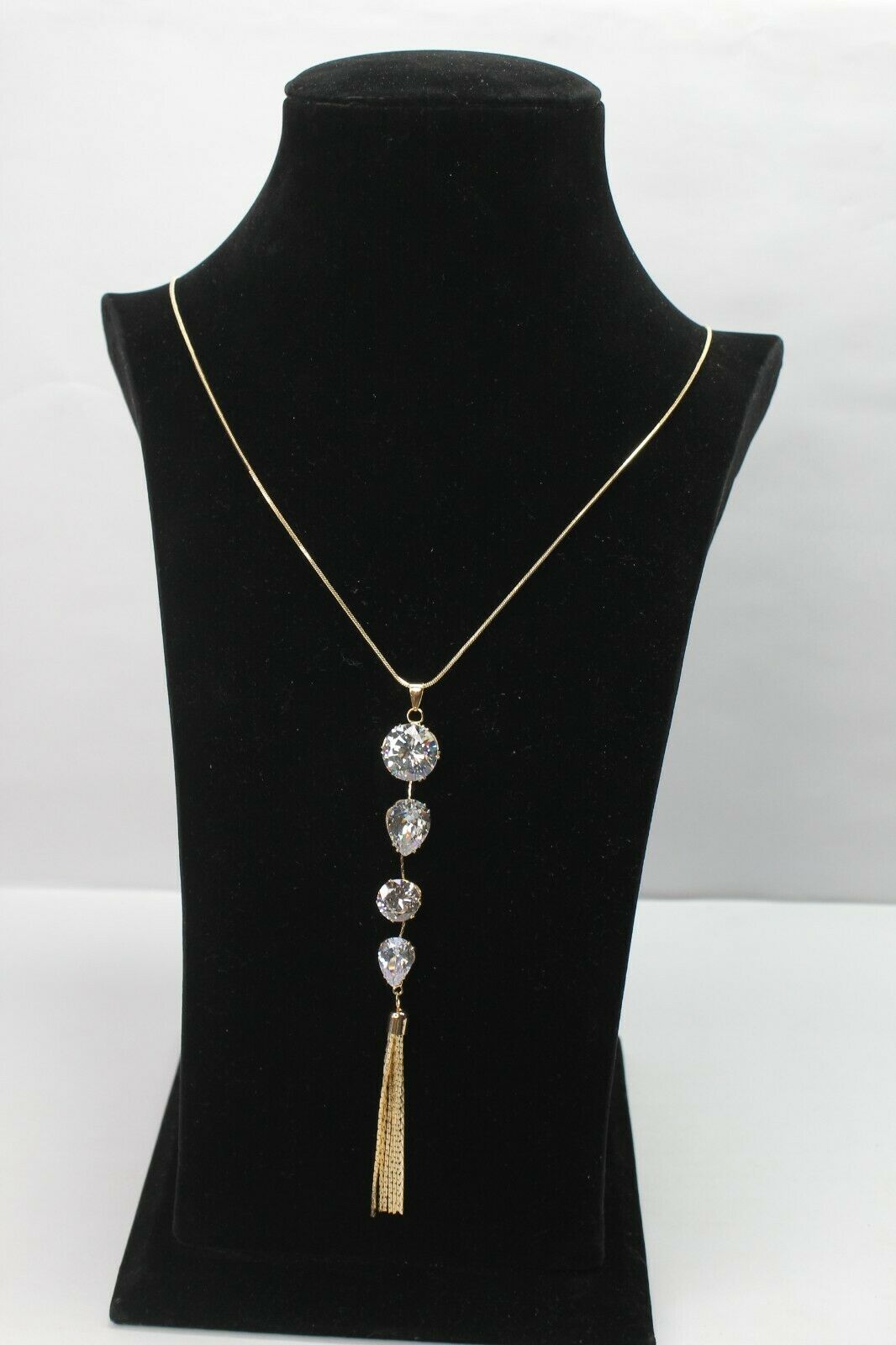 Long Chain Necklace Dangles Geometric Pendant Necklace