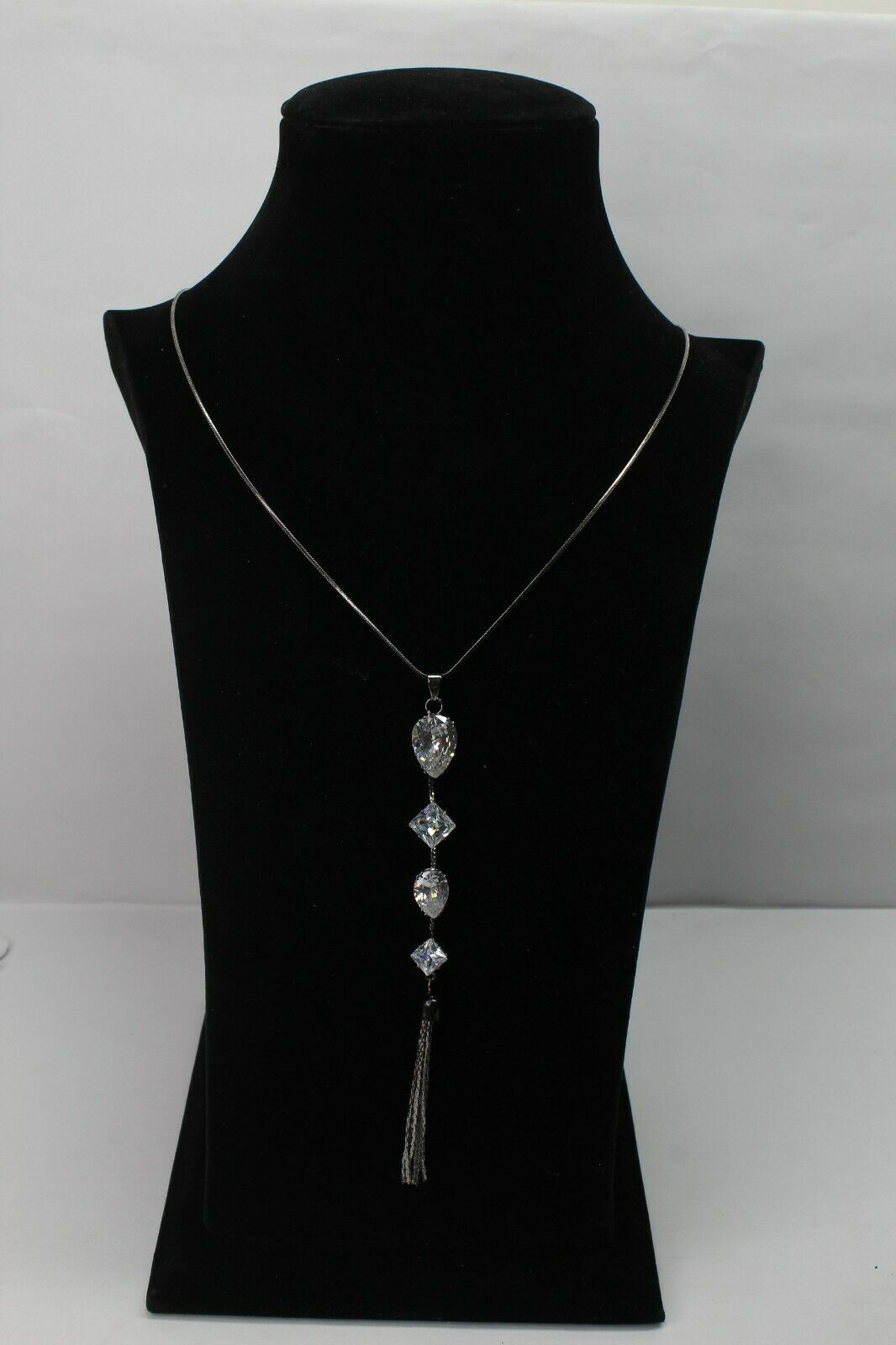 Long Chain Necklace Dangles Geometric Pendant Necklace