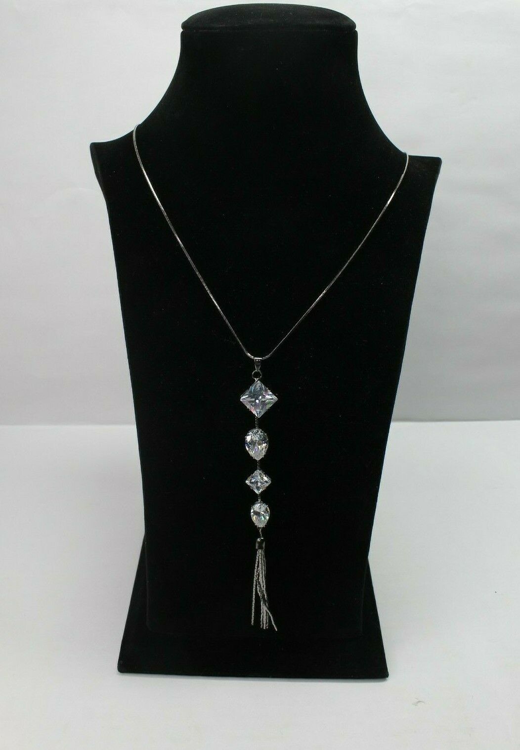 Long Chain Necklace Dangles Geometric Pendant Necklace