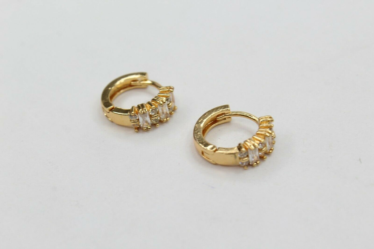 Small Hoop Earrings Cubic Crystal Diamond Stud Earring