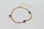 Golden Ball Chain Bangle 3 Layer Evil Eye Bracelet Anklets