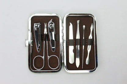 Manicure Pedicure Set Nail Clipper Kit Leather Case