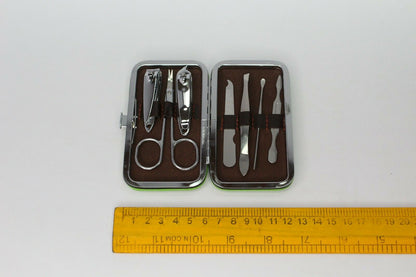Manicure Pedicure Set Nail Clipper Kit Leather Case