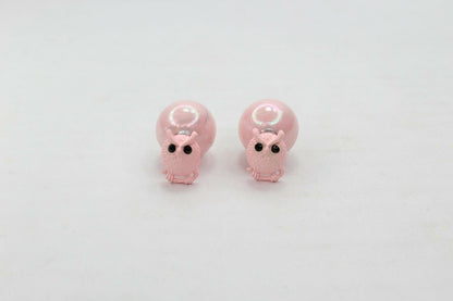 Owl Stud Earrings Pearl Double Sided Ear Studs Light Weight