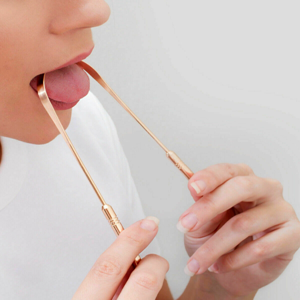 Tongue Cleaner Copper Mouth Scraper Oral Care Dental Hygiene