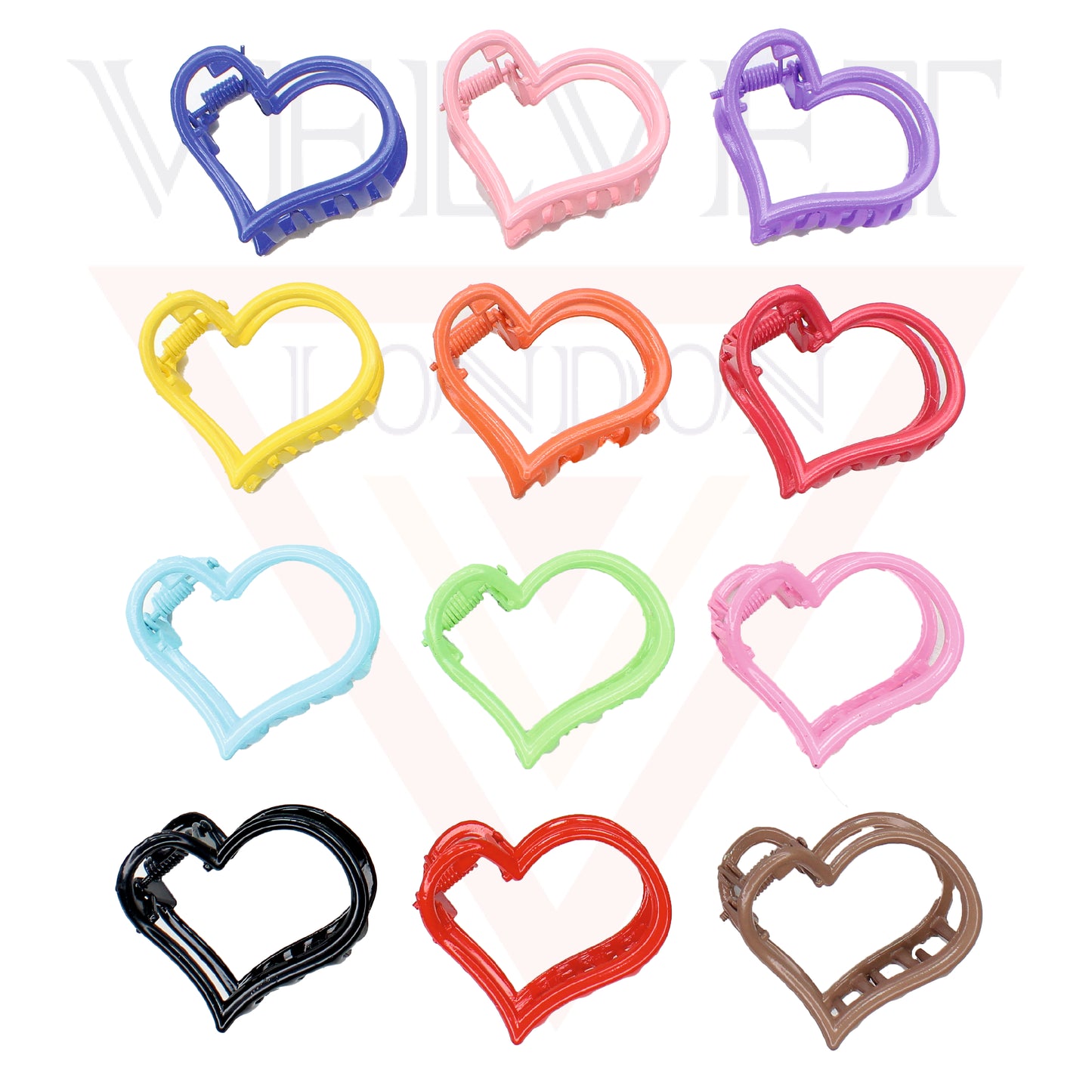 Hair Claw Frosted Clips Heart Matte Hair Jaw Clamp