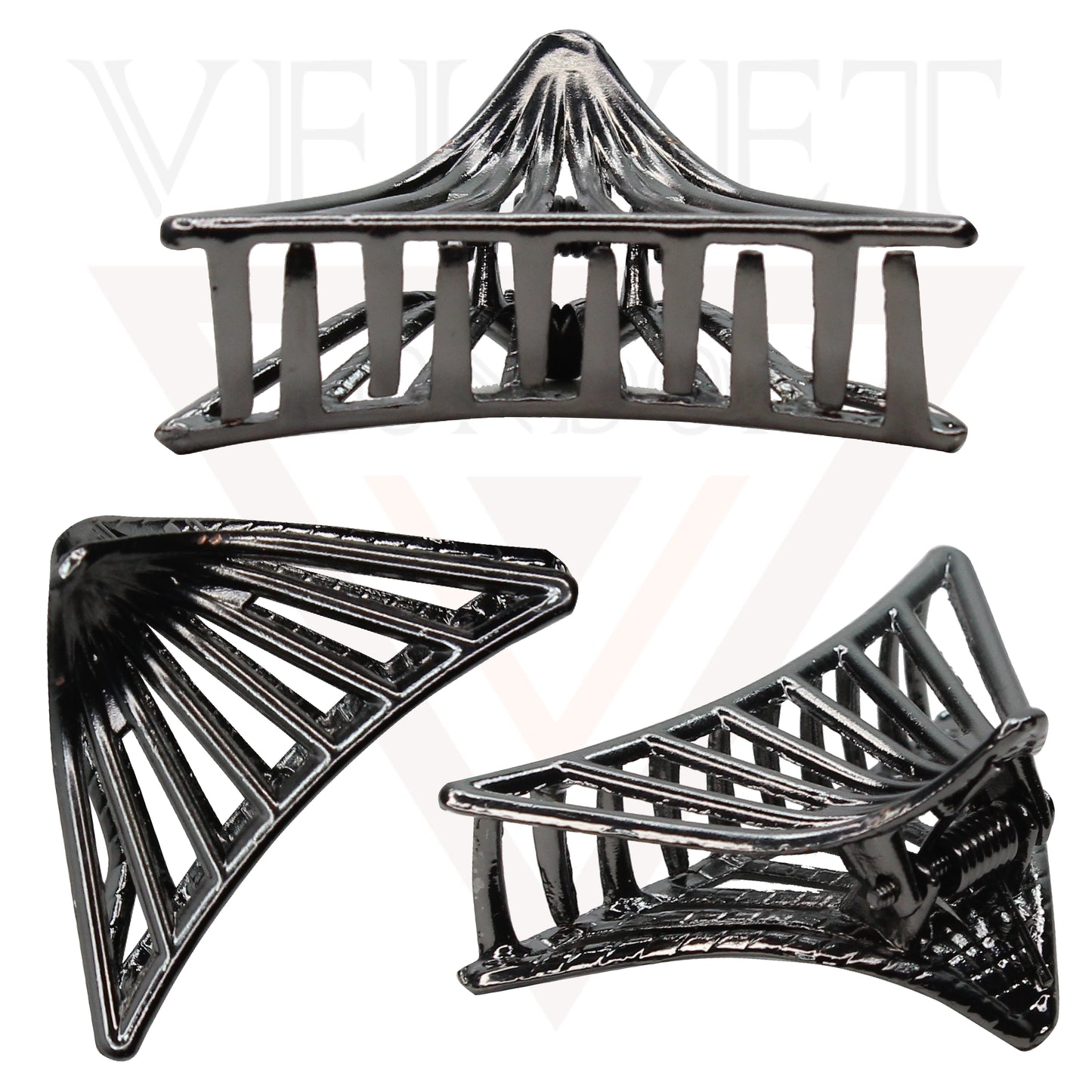 4x Hair Claw Hair Jaw Clips Triangle Clamp Butterfly