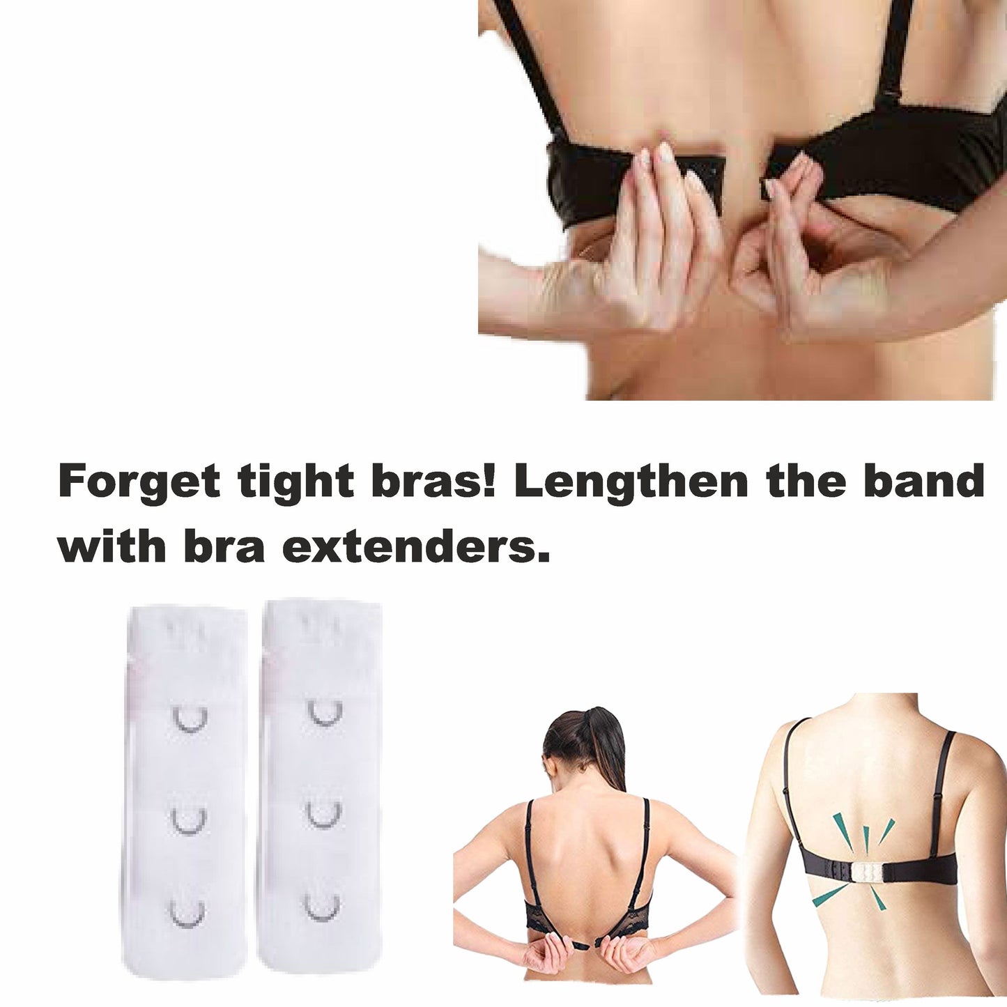 Bra Extender Strap 1 Rows Hooks On Each Bra Strap Extensions Underwear