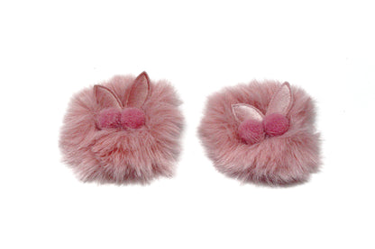 Baby Hair Clip Soft Fur Ball Headwear Slide Snap Pin