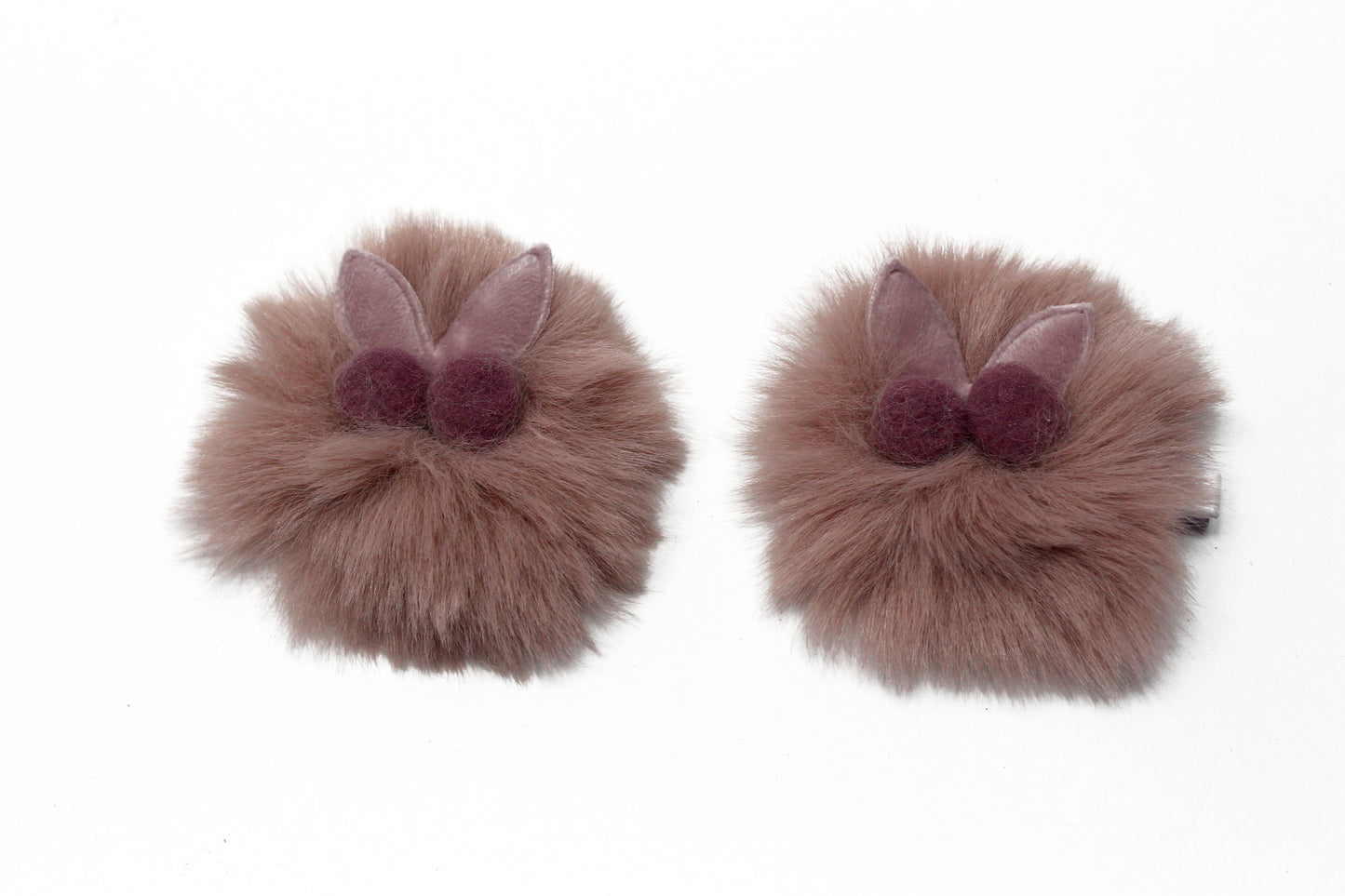 Baby Hair Clip Soft Fur Ball Headwear Slide Snap Pin