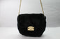 Handbag Soft Faux Fur Golden Chain Shoulder Bag Clutch Purse