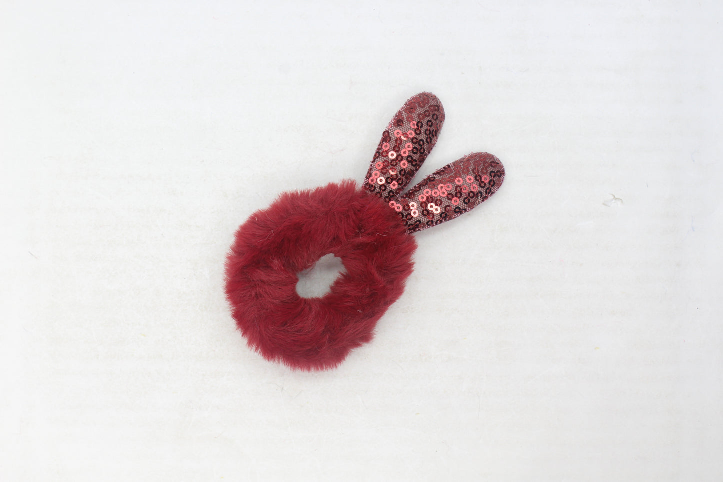 Scrunchies Fur Sequin Rabbit Ear Hair Bands Hair Tie