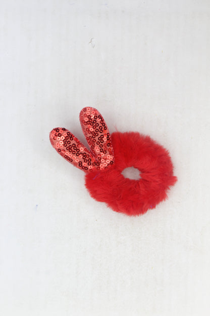 Scrunchies Fur Sequin Rabbit Ear Hair Bands Hair Tie