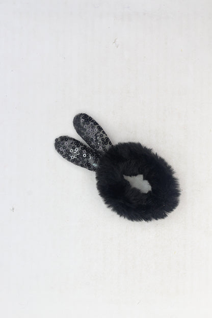 Scrunchies Fur Sequin Rabbit Ear Hair Bands Hair Tie