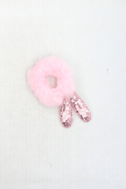 Scrunchies Fur Sequin Rabbit Ear Hair Bands Hair Tie