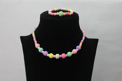 Baby Necklace Bracelet Candy Beads Flex Elastic Choker