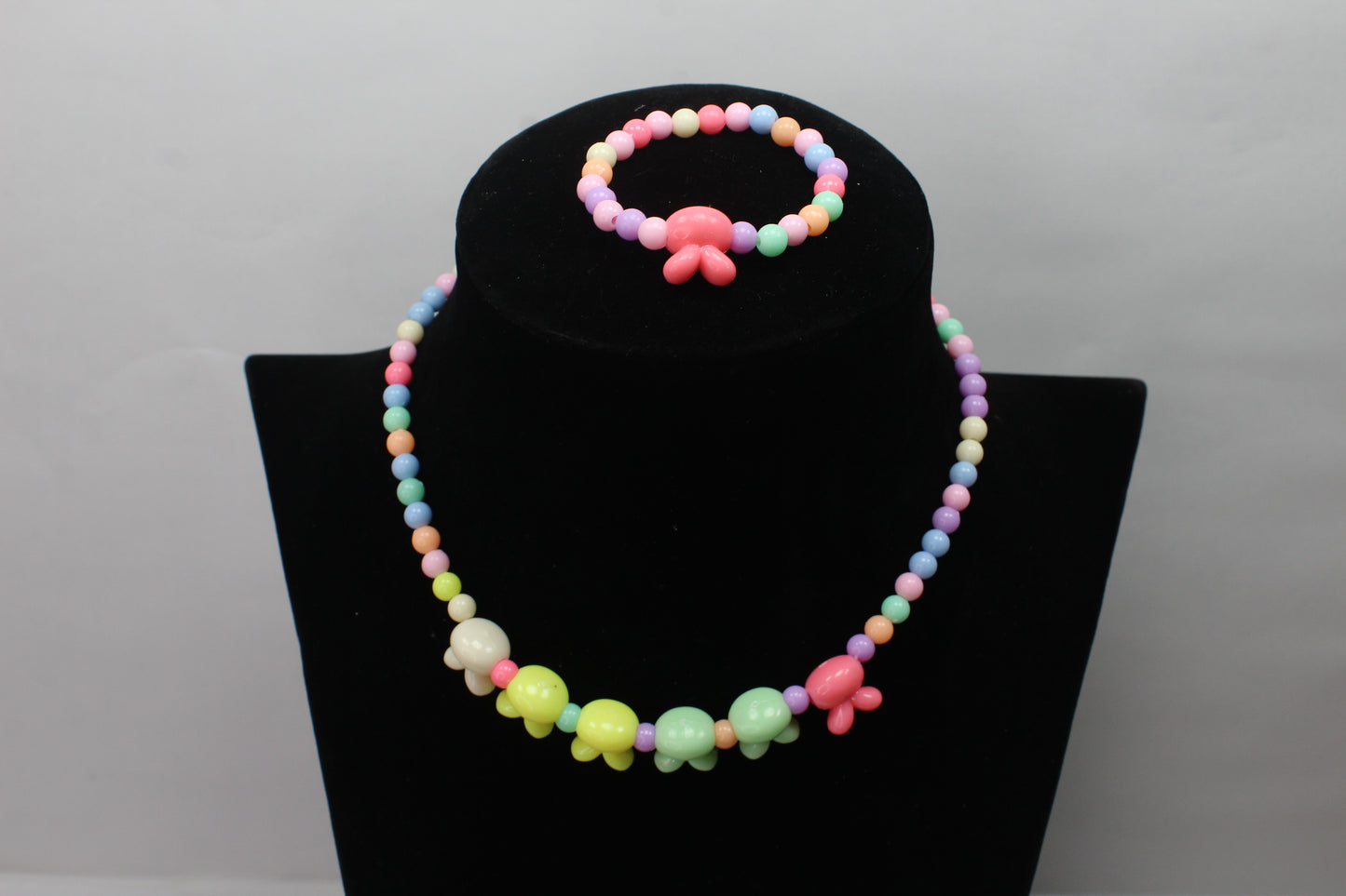 Baby Necklace Bracelet Candy Beads Flex Elastic Choker