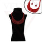 Waven With Beads Necklace Earrings Sets