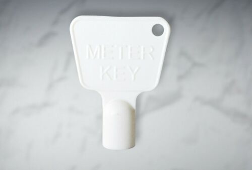 White Gas Meter Key Electric Utility Plastic Keys